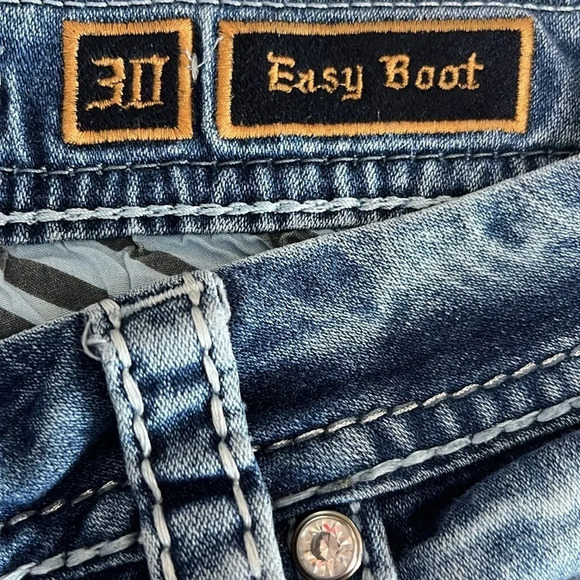 Rock Revival Leni Easy Boot Embellished Jeans - Size 30 - Picture 6 of 12